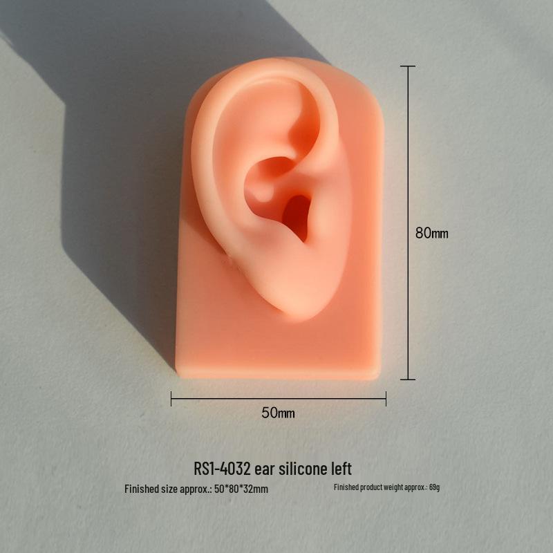 Silicone Ear Model for Piercing Jewelry Display