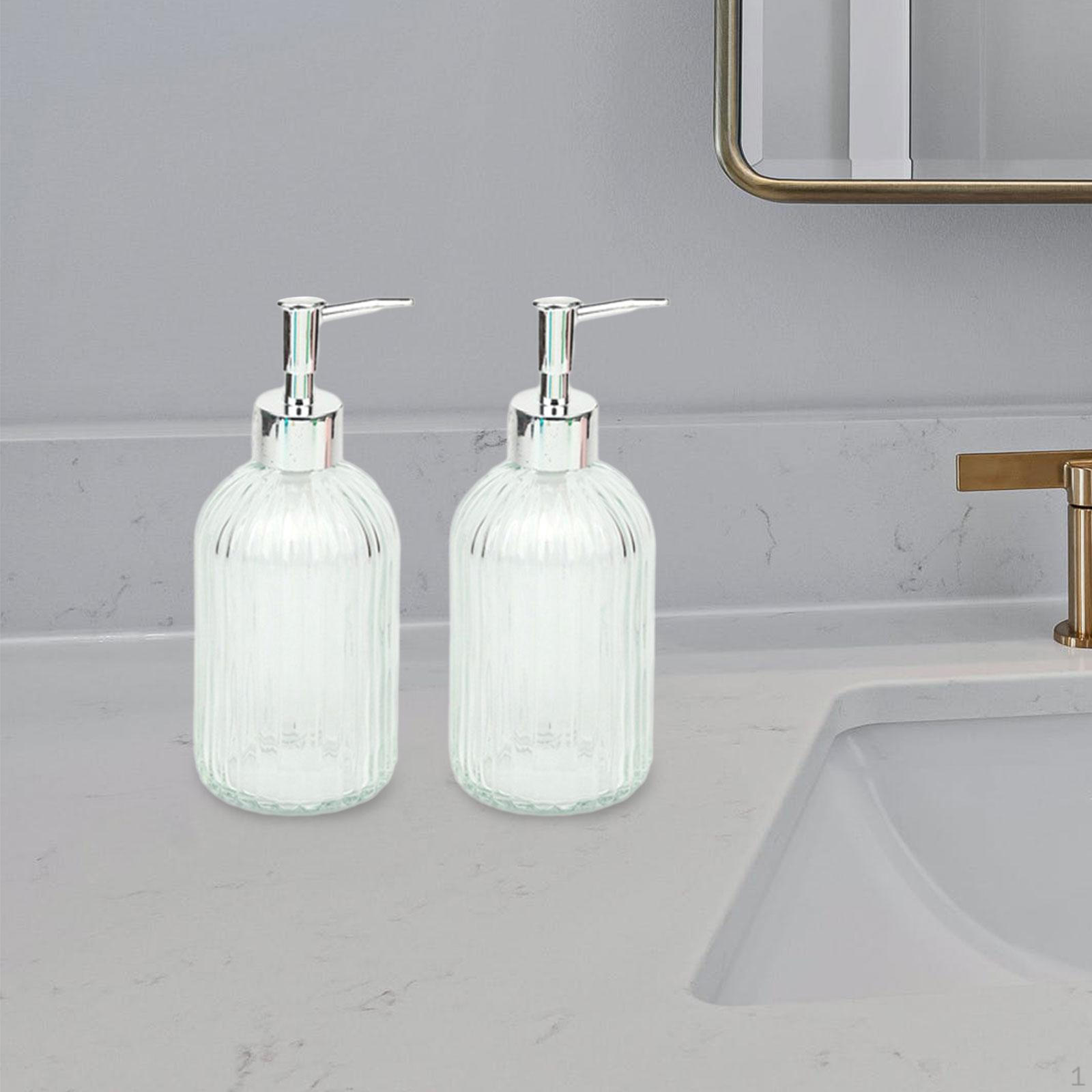 

Стеклянный дозатор для мыла для рук, 2 предмета, дозатор лосьона для кухни, гель для мытья тела чистый