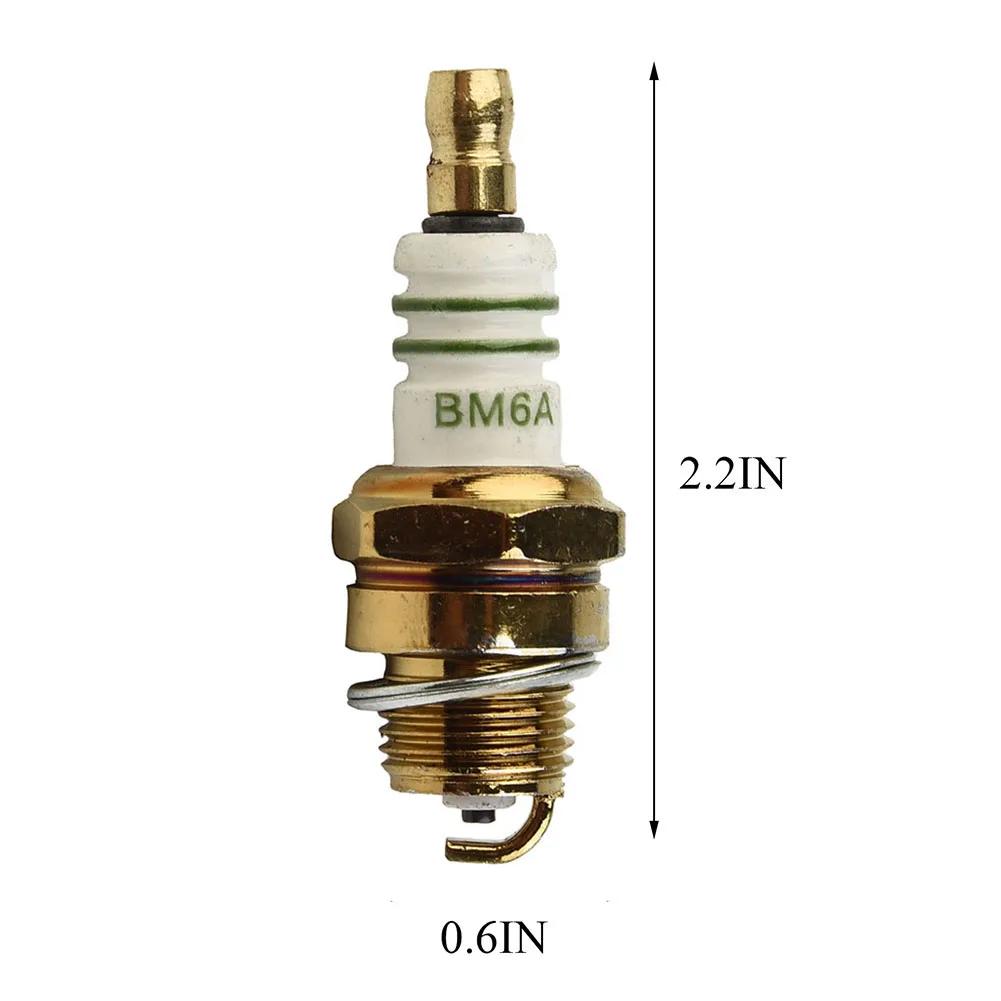 1 Piece BM6A Glow Plug Spark Plug for Small Engines Chainsaw Lawnmower Strimmer Replacement Parts M7/L7T/CJ8/1560 Compatible
