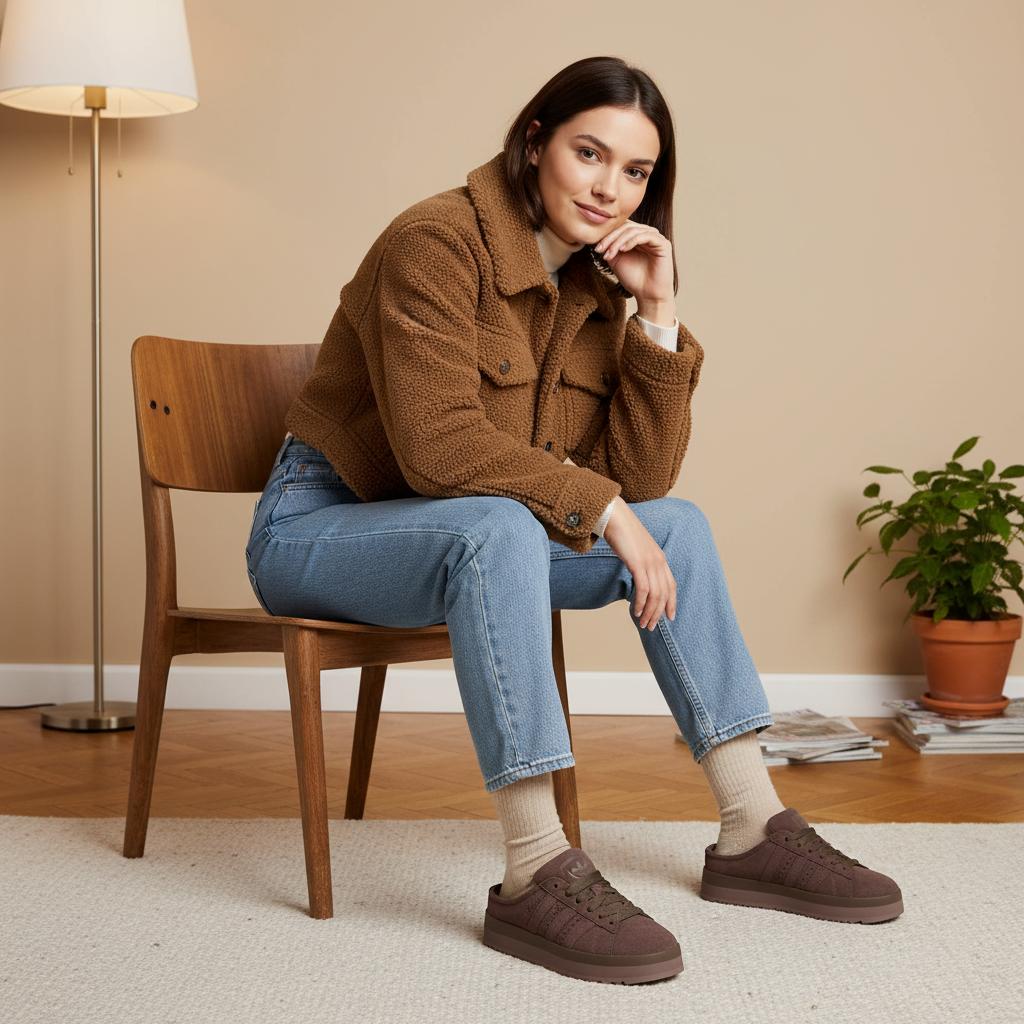 Adidas Campus 00s Winter Low Earth Strata Women Sneakers Brown Trace-Brown JR3731