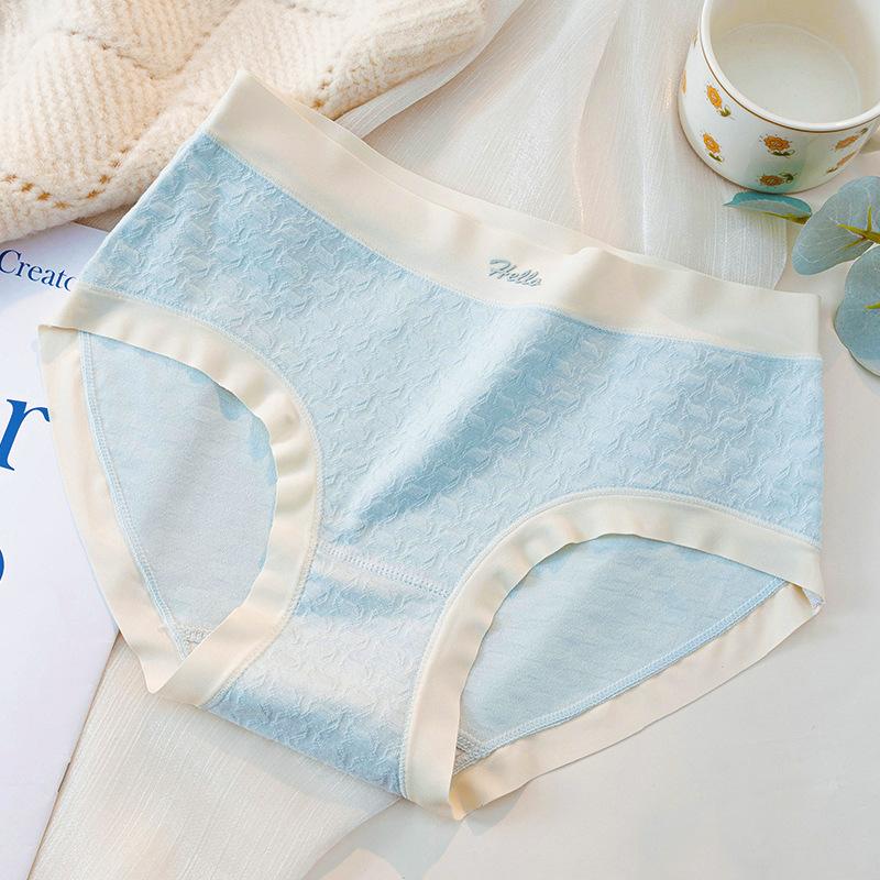 Traceless Lace Breathable Women's Mid Waist Briefs Women's Gentle and Soft Fashion Underwear