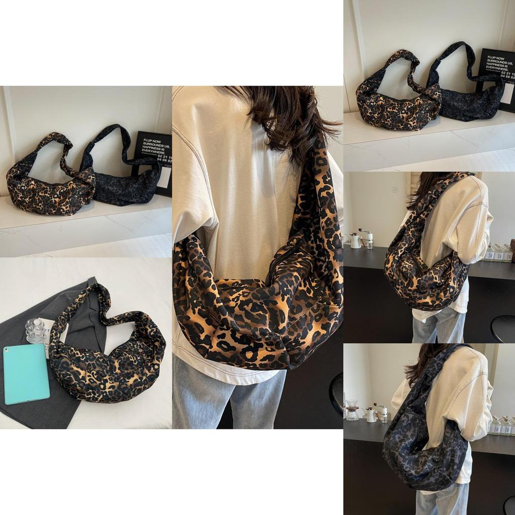 Stylish Children's Leopard Print Crossbody Bag Large Capacity For Boys And Girls
