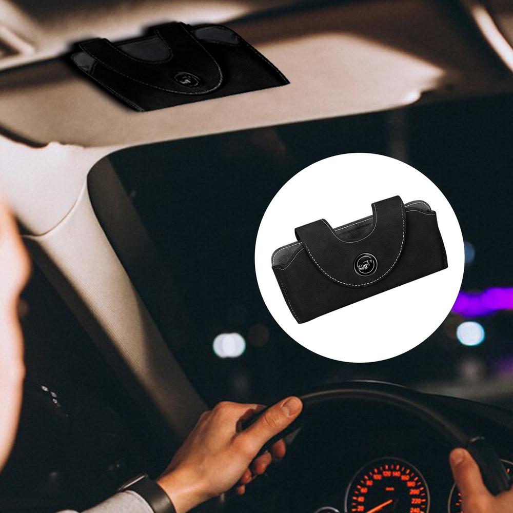 Car Sun Visor Organizer Magnetic Closure Sunglasses Organizer Portable Vehicle Sun Visor Eyeglasses Holder For Cars SUVs