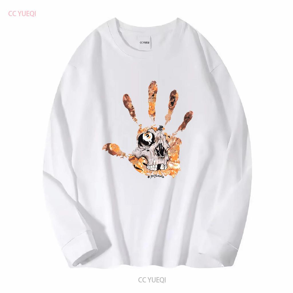 Vintage Y2K Pushead Κρανίο Χειροτύπωμα T-Shirt S Skate Punk Misfits Zorlac Metal vintage Πλυμένο Μαλακό ανδρικό Casual streetwear