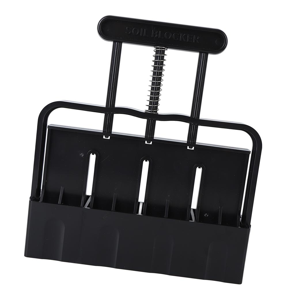 Soil Block Maker with Comfortable Handel ABS 4 Cell Soil Blocking Tool for Seed Starting Germination