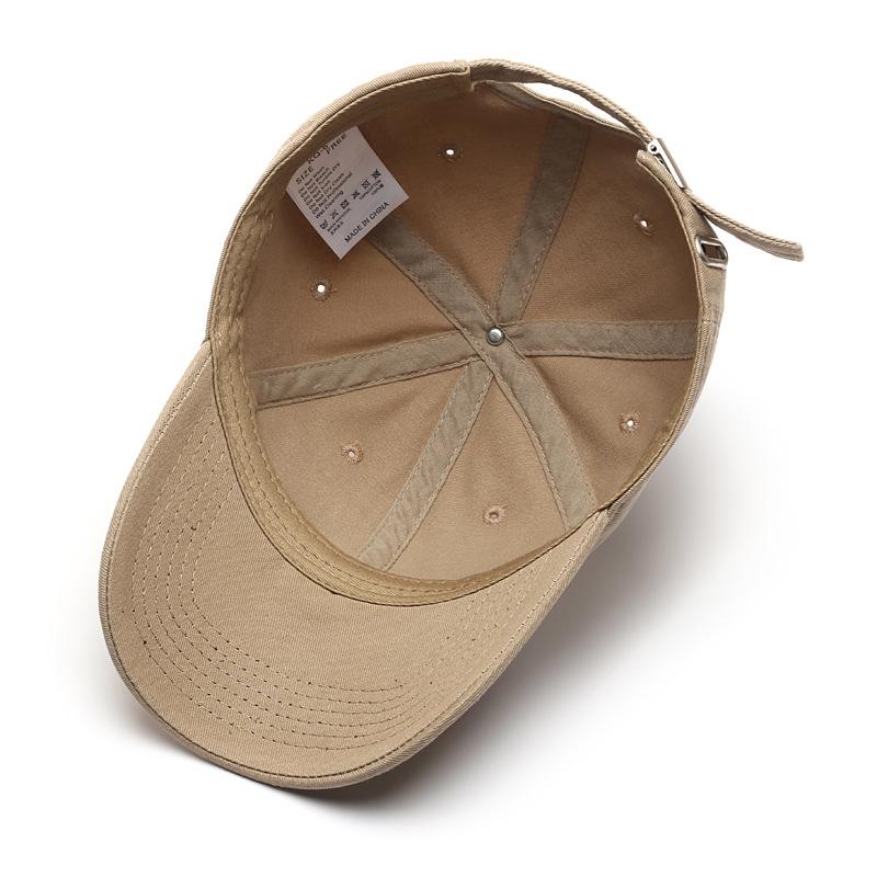 Washed Curved Brim Cotton Cap Solid Color Cotton Light Board Sun Protection Sunshade Baseball Cap