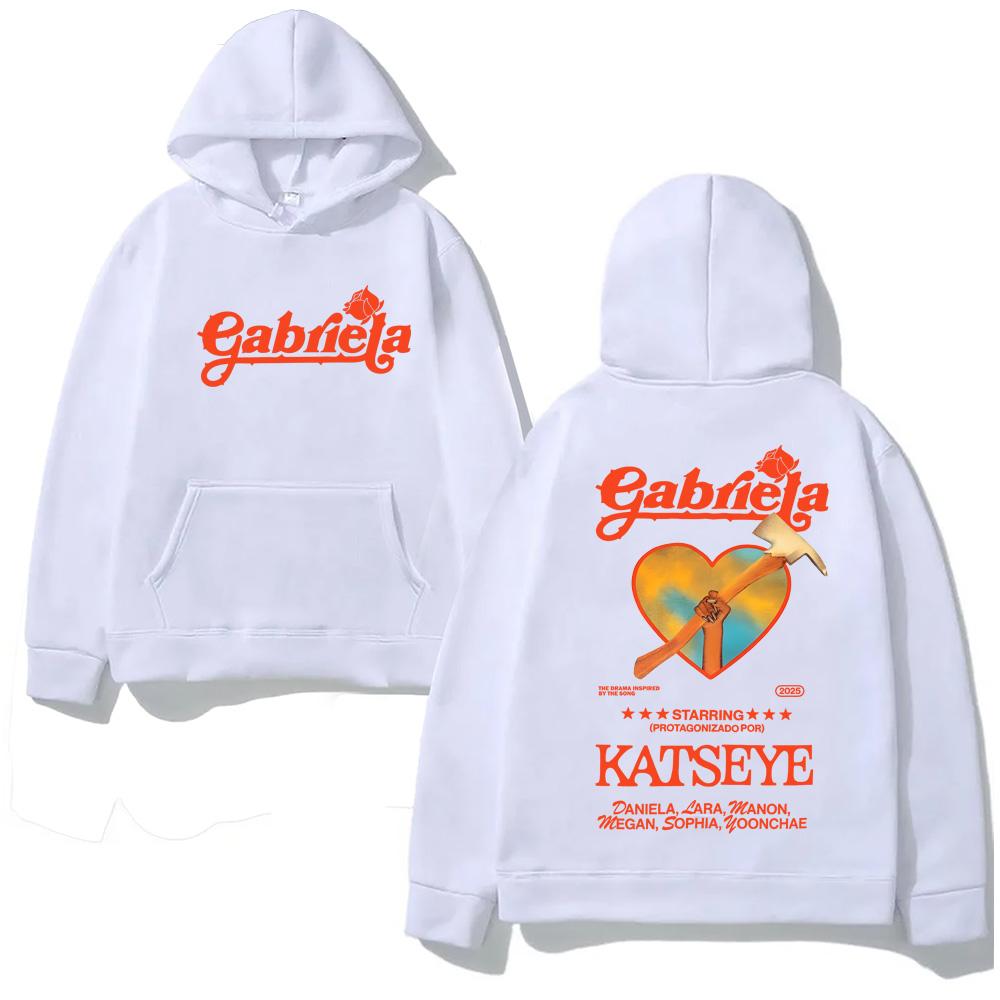 Katseye Gabriela 2026NEU Kapuzenpullover für Herbst Winter Ästhetik Sweatshirt mit Kapuze Lässige Fleece-Kleidung Lässiger Kapuzenpulli