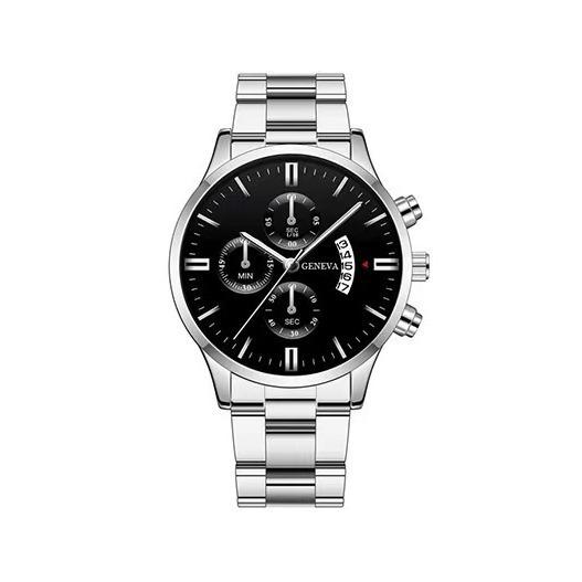 Source A Large Number Of Three-Eye Six-Pin Calendar Steel Belt Men'S Watch