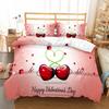 Romantic Red Heart Duvet Cover Single King Happy Valentine's Day Bedding Set Love Heart Comforter Cover For Girls Women Gift