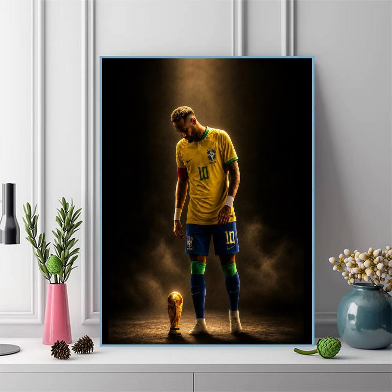 Neymar Pattern 3pcs 100% Round Full Drill 5D DIY Diamond Painting Embroidery Cross Stitch Rhinestone Décor