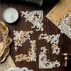 20pcs Vintage Corner Stickers European Style Flower Lace Hollow Materials Scrapbooking Deco Junk Journal Stationery Supplies