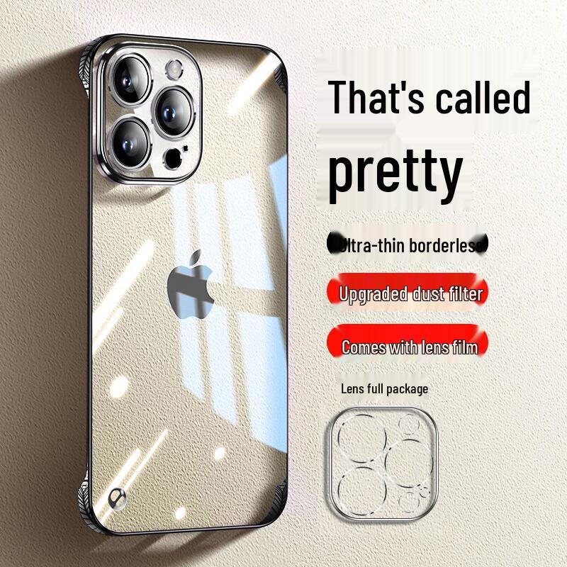 Electroplated Borderless Transparent Heat-Dissipating Phone Case for iPhone