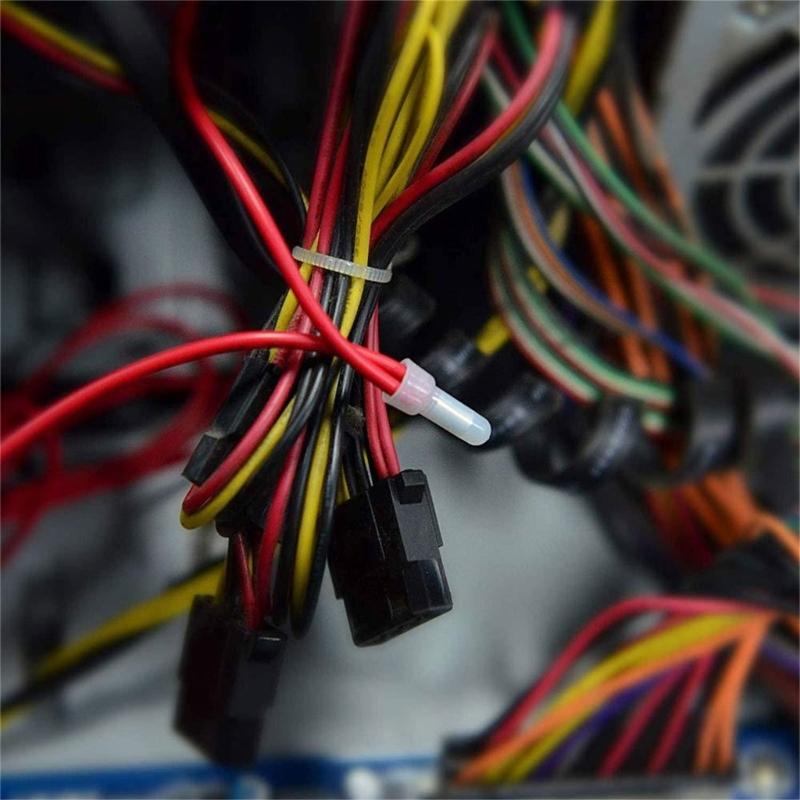 250pcs Nylon Insulated Closed End Crimps Connector Wire Crimps Caps Security Device Connector for Various Gauges Wire  