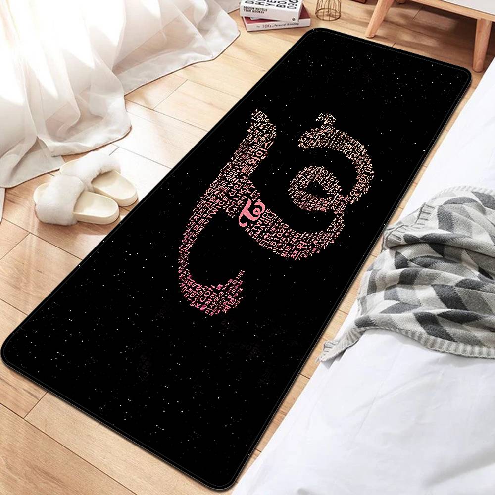 Kpop T-Twice Floor Mat Anti-slip Absorb Water Long Strip Cushion Bedroon Mat Alfombra