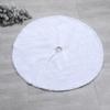 White Plush Long-Haired Christmas Tree Skirt Decoration
