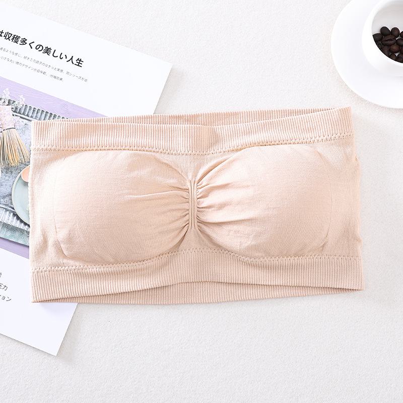 Invisible Strapless Bra Wrap for Girls - Seamless Tube Top for Summer, Student Underwear