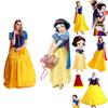 Enchanting Snow White Women Costume Princess Dress With Bustle And Headband For Halloween