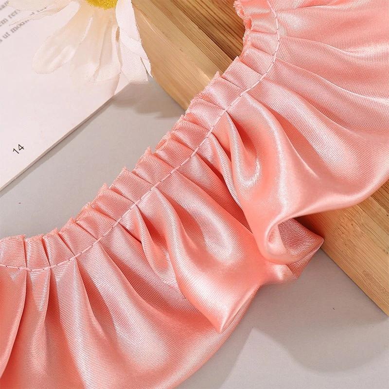 30meter Double Satin Wavy Ribbon leaf 55MM Chroma Colorful Skirt Lace Bows DIY Handmade Hair Accessories Gown Material