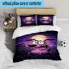 Courage dog Moonlit Adventure 3PCS Bedding set,Ideal for 1pc Duvet Cover And 2pcs Pillowcases Perfect for Fan gift,Ideal for Bedroom, Dormitory
