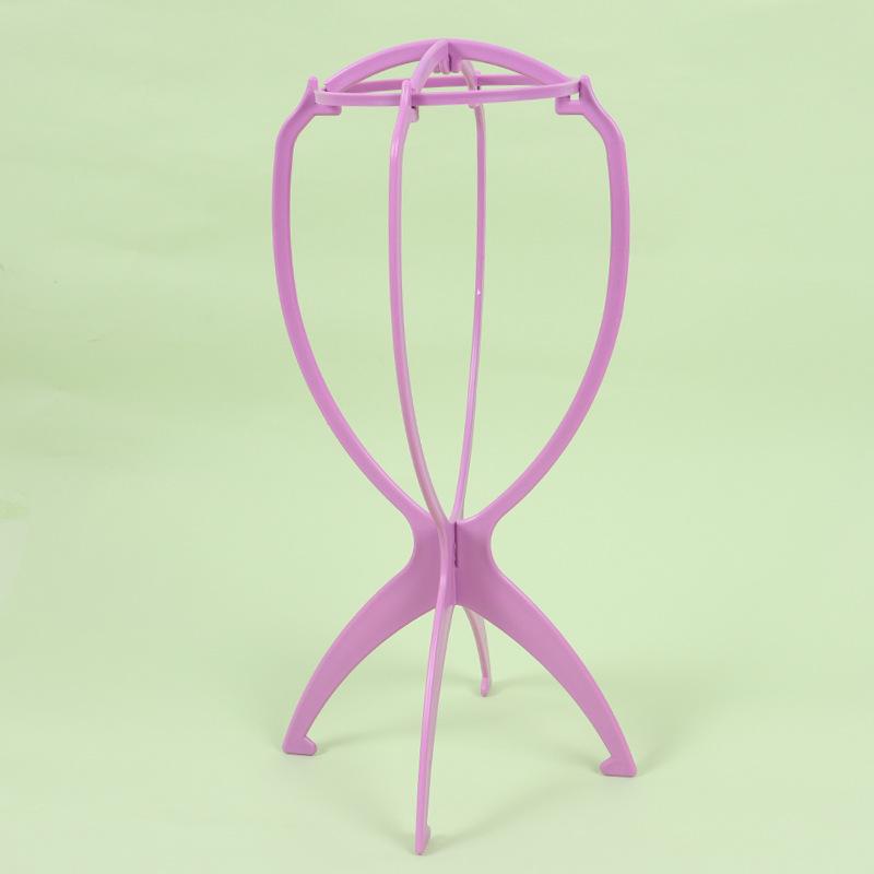 

Colorful Portable Wig Stand with Plastic Head Cover and Storage Rack