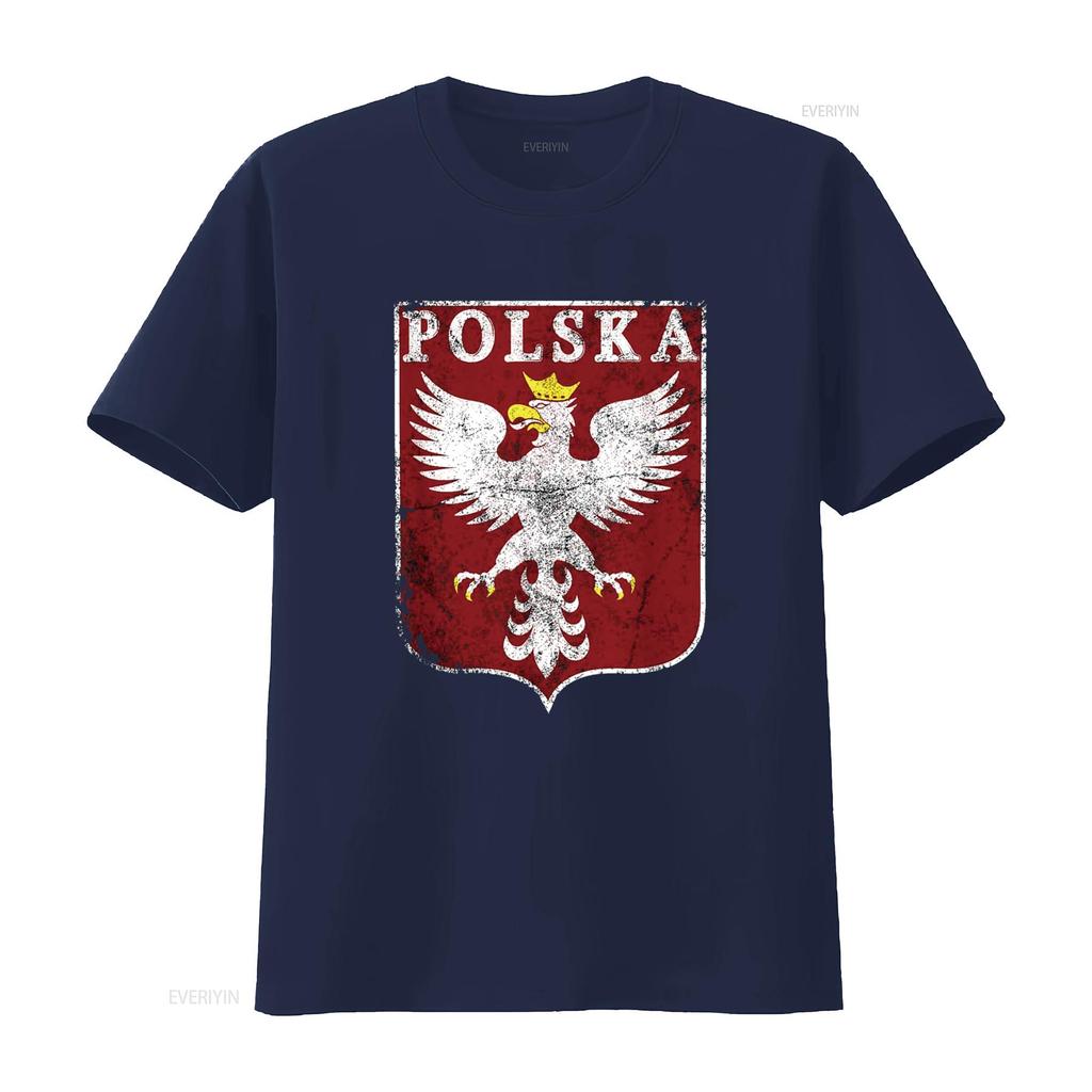 Polish Eagle Crest Vintage Polska Poland T Shirt vintage Washed homme Stretched Slightly designer clothes graphic Versatile