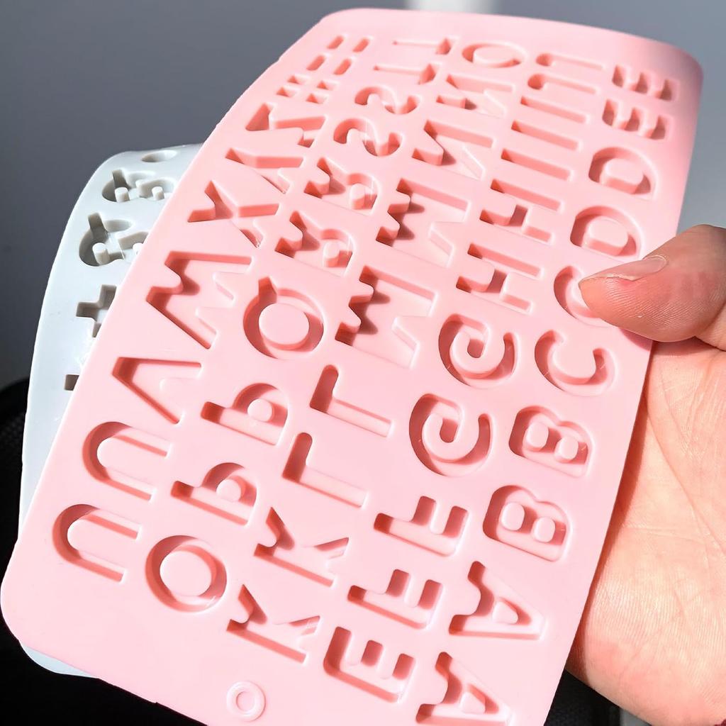 2PCS Reble Silicone Letter & Number Molds | Non-Stick Baking Tools for Chocolate, Cake, Soap | Dishwasher & Oven Safe (-40°C To 230°C)