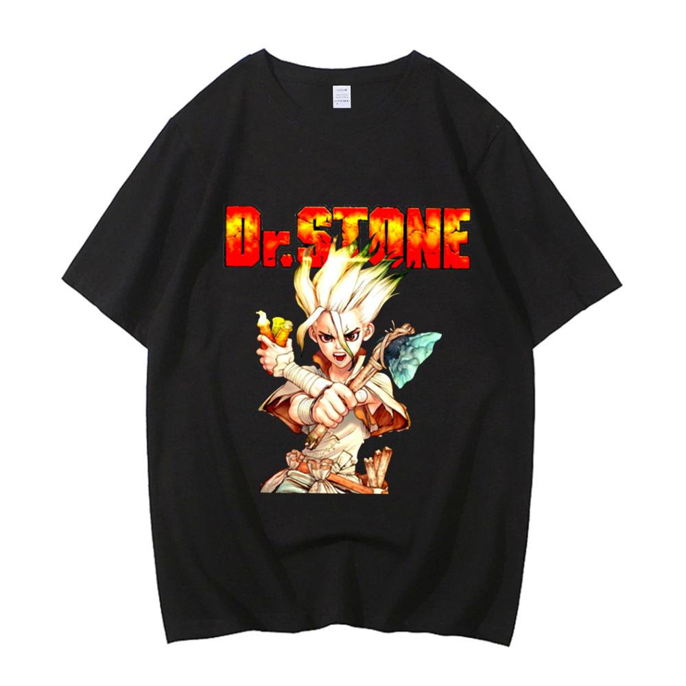 Dr. Stone Cotton Shirt Men Anime Trendy Classic Grunge Pop Culture 80s T-shirt Breathable 2000s Grunge Harajuku Anime2