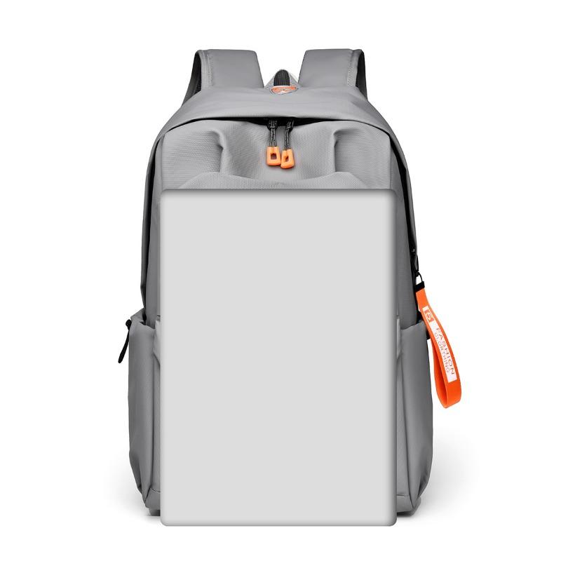 Men's backpack large capacity solid color simple business travel computer backpack junior high school student