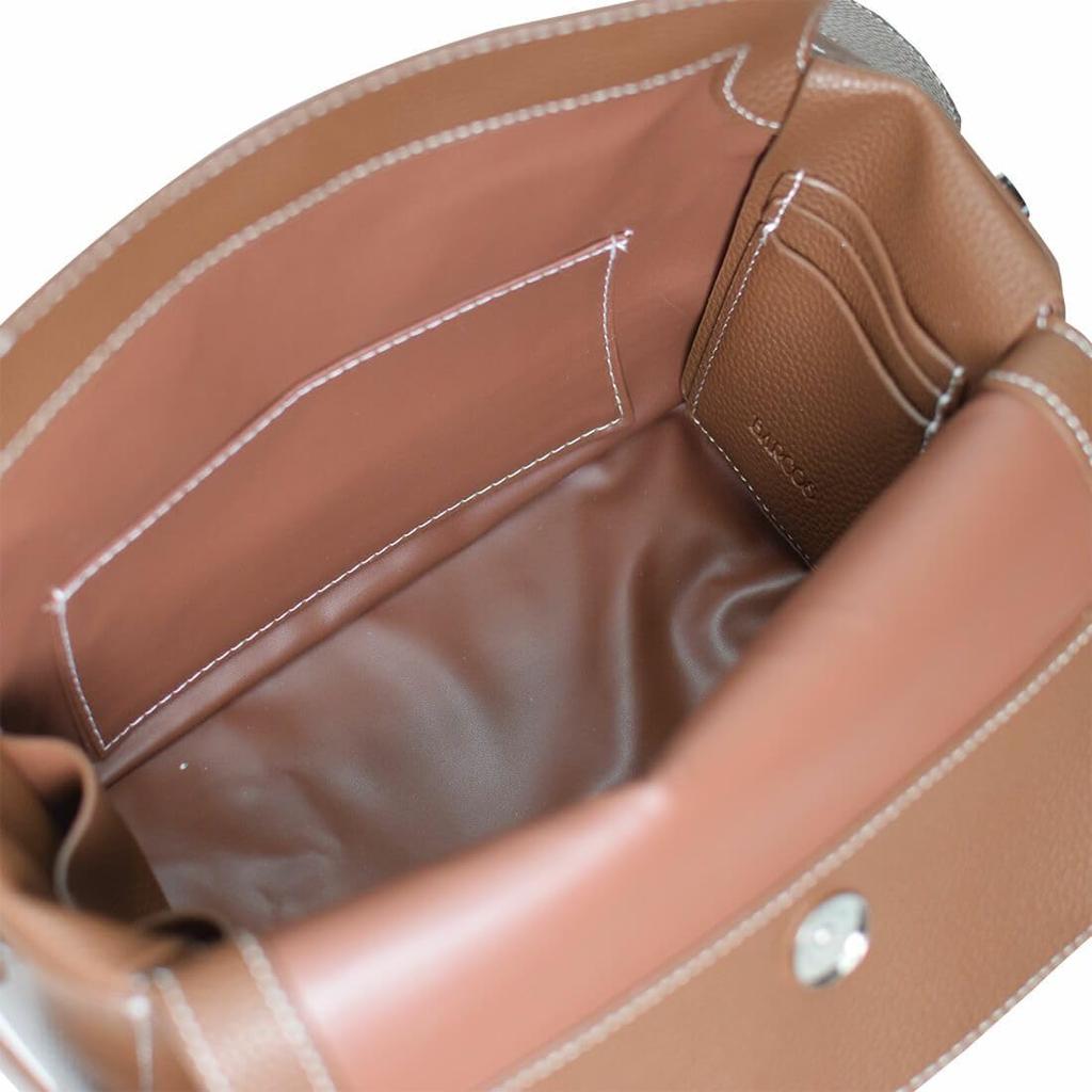 Barcos Stitch Design Leather Shoulder for Men and Perfect for Everyday and Brown 2-Way Bag/Handbag Women, Use, Outings, Travel, Unisex,