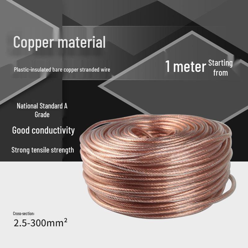 

Переформований М який Мідний Трос з Прозорою Пластиковою Оболонкою, Плетена Стрічка з Фіолетової Міді - Доступно в Розмірах: 2.5/4/6/10/16/25/35/50 кв. мм. 2.5 sq mm
