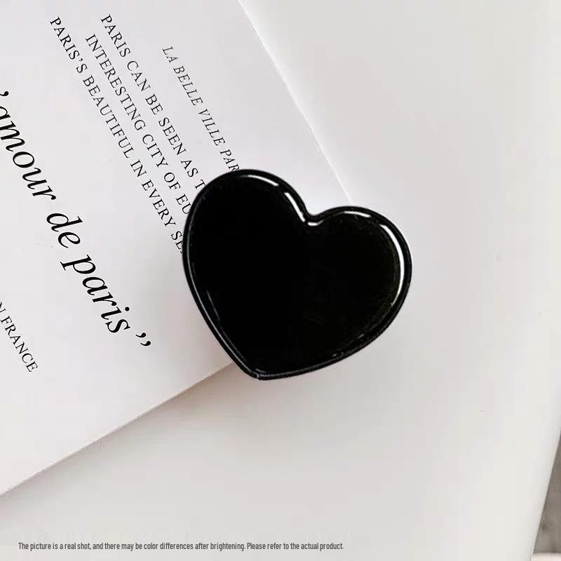 Airbag Heart-Shaped Retractable Phone Holder - Creative Solid Color Gift with Logo
