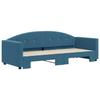 VidaXL Daybed with Pull-out Bed Blue 80x200 Cm Velvet 3197293