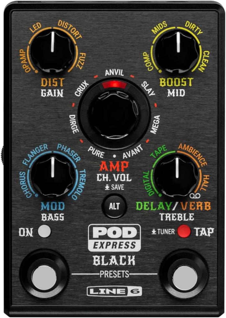 Line 6 High Gain Amp Effect Processor Multi Effects Pod Express Guitar Blk