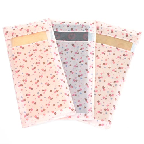 Astro Kimono Storage Case, Antibacterial and Odor-Resistant, Light Pink, Sakura Pattern, 3-Way Opening, Set of 3, with Windows, Breathable Nonwoven Fa