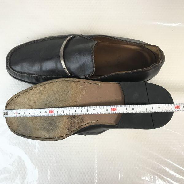 80er-90er Jahre Hergestellt in der Schweiz BALLY Leder Slipper Herren 7.5F 26.0-26.5 Schwarz(GEBRAUCHT)