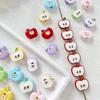 Apple Alloy Painted Beaded Loose Beads DIY Accessories for Handmade Bracelets & Necklaces
