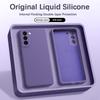 Flüssigsilikon Original Handyhülle für Samsung Galaxy S21 FE Plus Ultra S21FE S21+ S21Ultra 5G Quadratisch Weich Basic Gel Rückseite