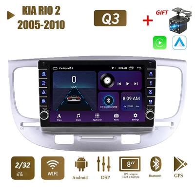 Car Radio Multimedia Video Player For KIA RIO 2 2005-2010 With Button Knob GPS 2 Din Android WIFI Carplay 2+32G