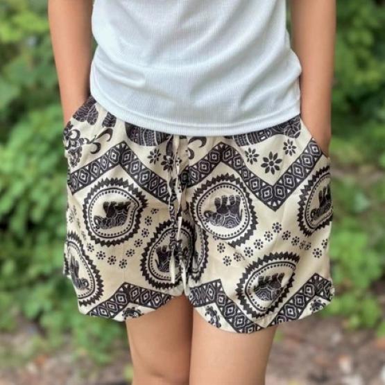 Muay Thai Boxing Elephant Pants Kickboxing Shorts Training Print Elastic Waistband Quick Dry Martial Art Unisex Men Women Fitness Workout Streetwear