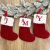 Christmas Stockings Decorative Letter Knitted Sock Hanging Decoration Easy to Hang Festive Christmas Tree Decor