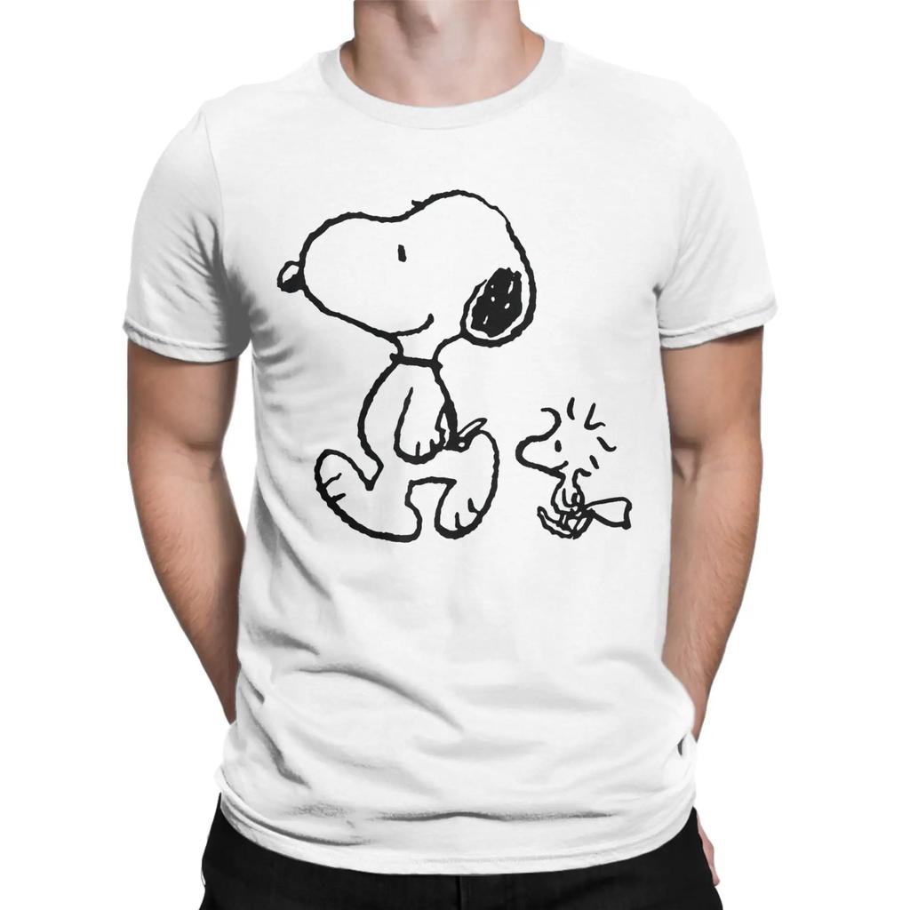 Casual Peanuts Snoopy Dancing T Shirt For Unisex Unisex Round Neck Short Sleeve Top Tee Cotton Summer Tops