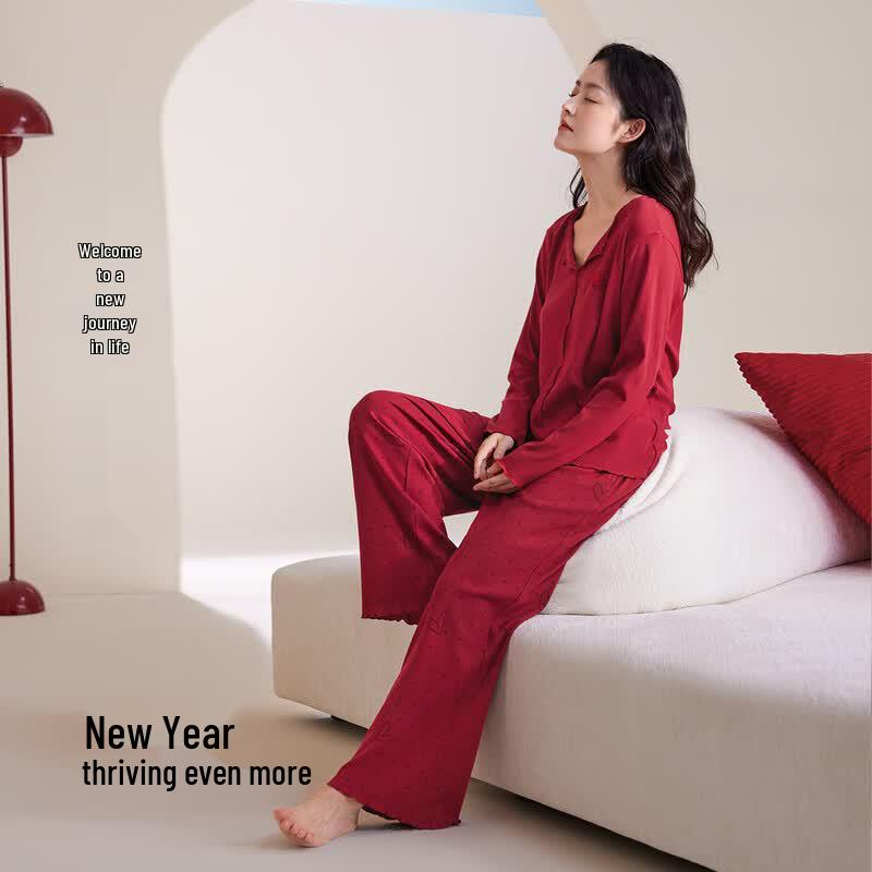Super Soft Modal Cotton Women s Spring Autumn Pajama Loungewear Set L