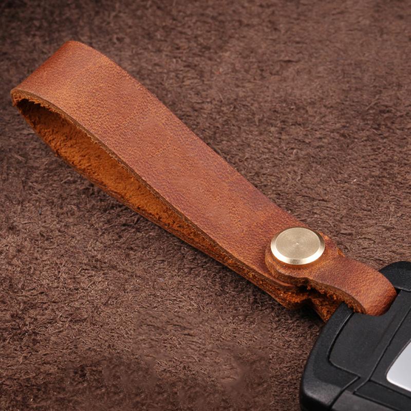 Leather Keychain Car Key Pendant Keyring