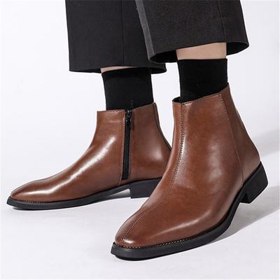 Mode Retro Designer Neue Herren Spitzlackleder Lässige Stiefelette Männlich Winter High Tops Bequeme Schuhe Zapatos Hombre