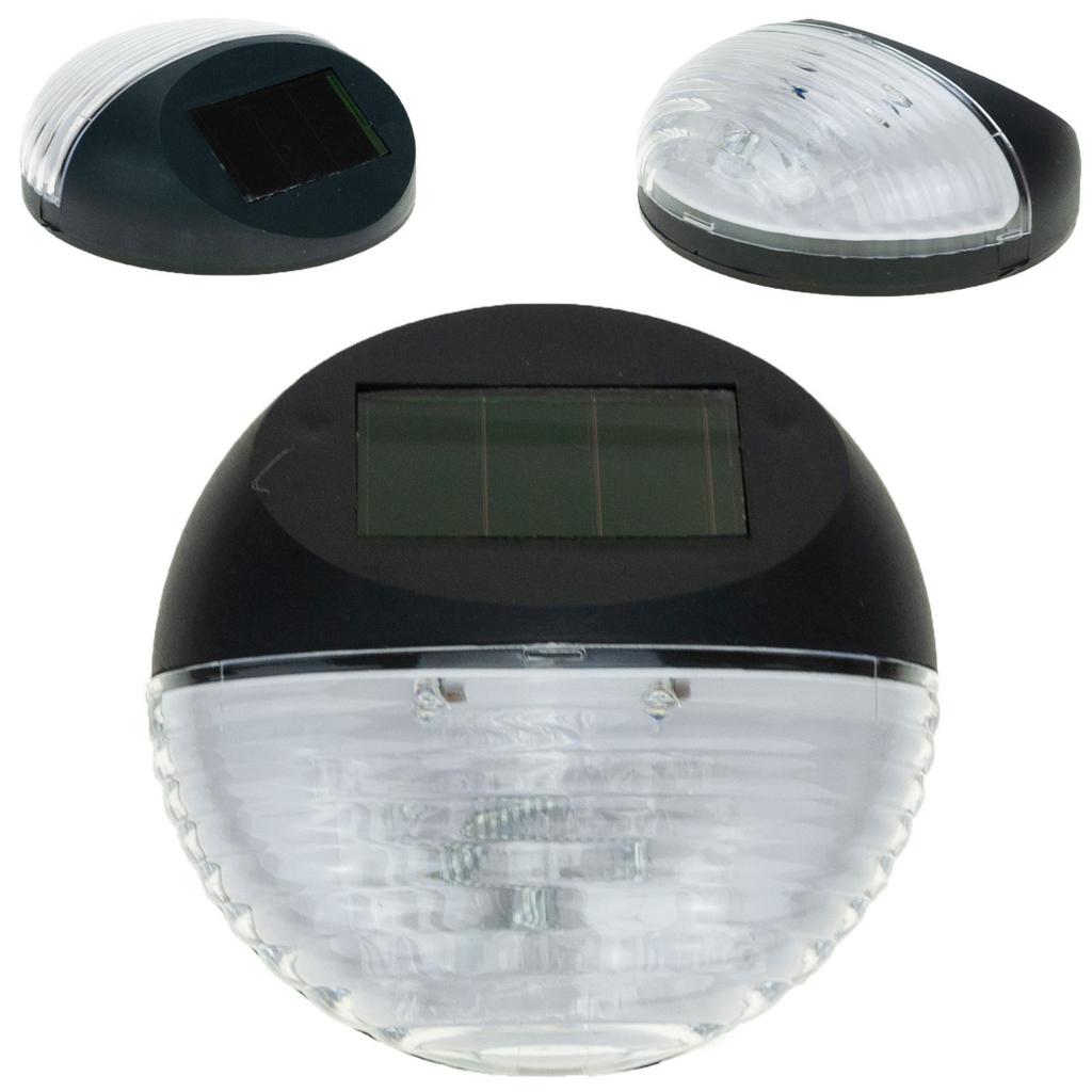 SOL0694 Solar garden lamp, black plastic lamp, 11.3 x 11.3 x 4.5