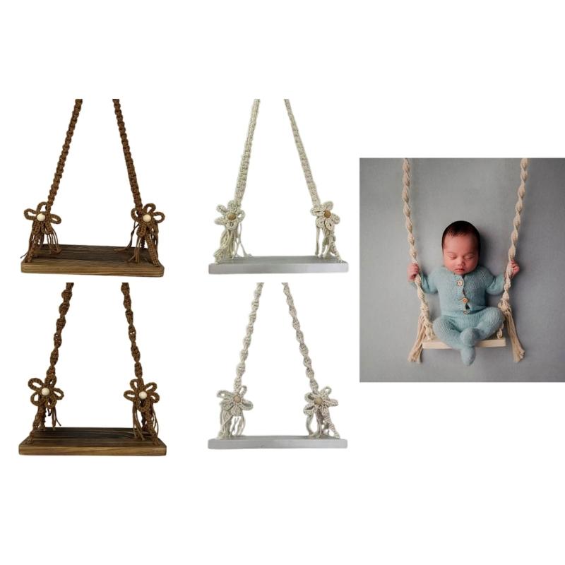 Altalena per Fotografia di Neonati Oggetti di Scena Arredamento per Posing di Neonato Oggetti di Scena per Riprese Attrezzatura Fotografica Delicata sulla Pelle Decorazioni per Festa di Nascita del Neonato