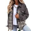 Womens Long Sleeve Denim Jacket Plus Size Basic Lapel Button Down Cropped Casual Jean Jackets Trucker Coats Jacket
