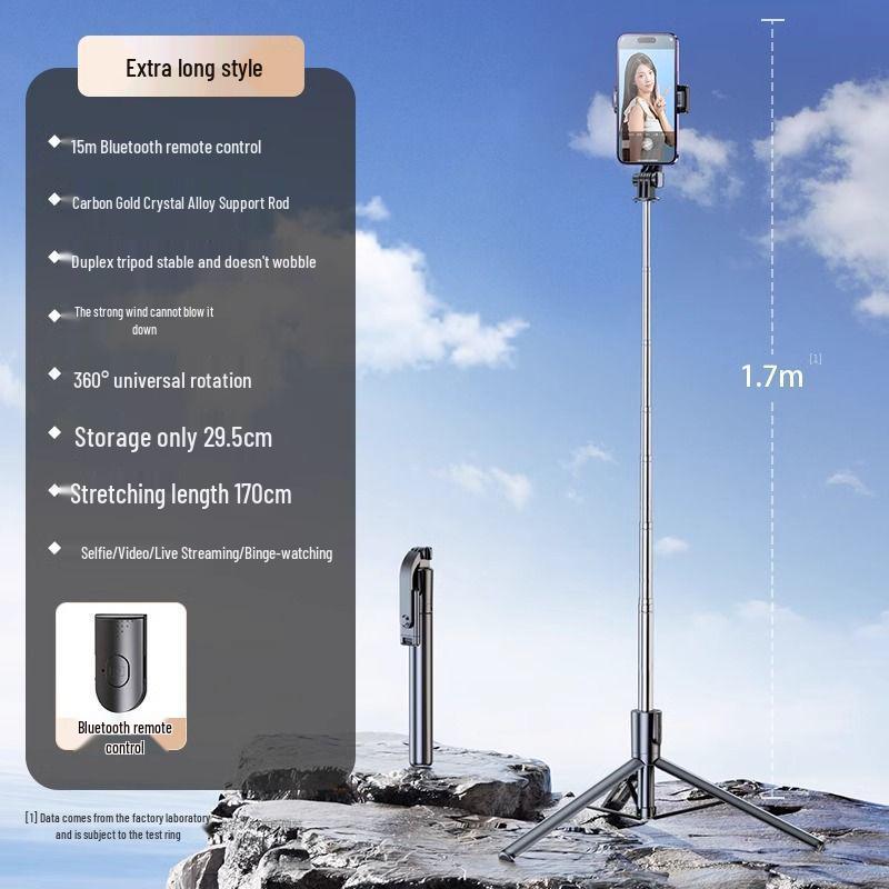 2025 Universal Anti-Shake Selfie Stick with 360° Rotation