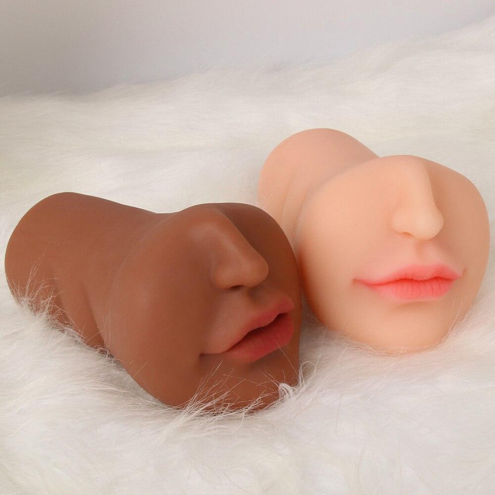 Artificial Pussy Real Vagina Masturbation Soft Stick Blowjob Deep Throat Male Masturbator Rubber Vaginal Oral Sex Toys For Men