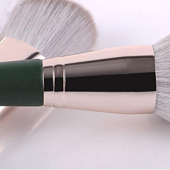 YINAN Studio Makeup Brush Set with Wooden Handles and Popular Makeup Tool Set Set, 14-Piece Ultra-Soft Pouch, (Green)